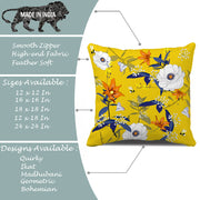 Soft Touch Luxurious Printed Floral Cotton Canvas Cushion Cover Set of 2